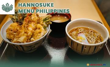 Hannosuke Menu Price Philippines